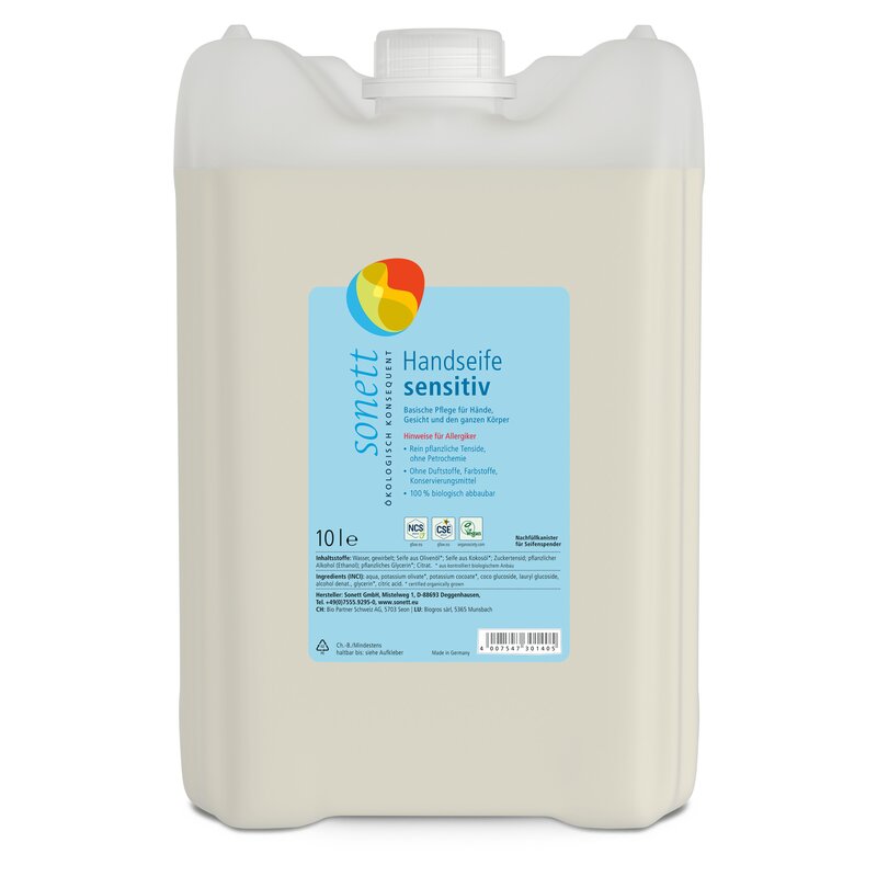 Sapun lichid pentru maini sensitive ecologic 10l Sonett