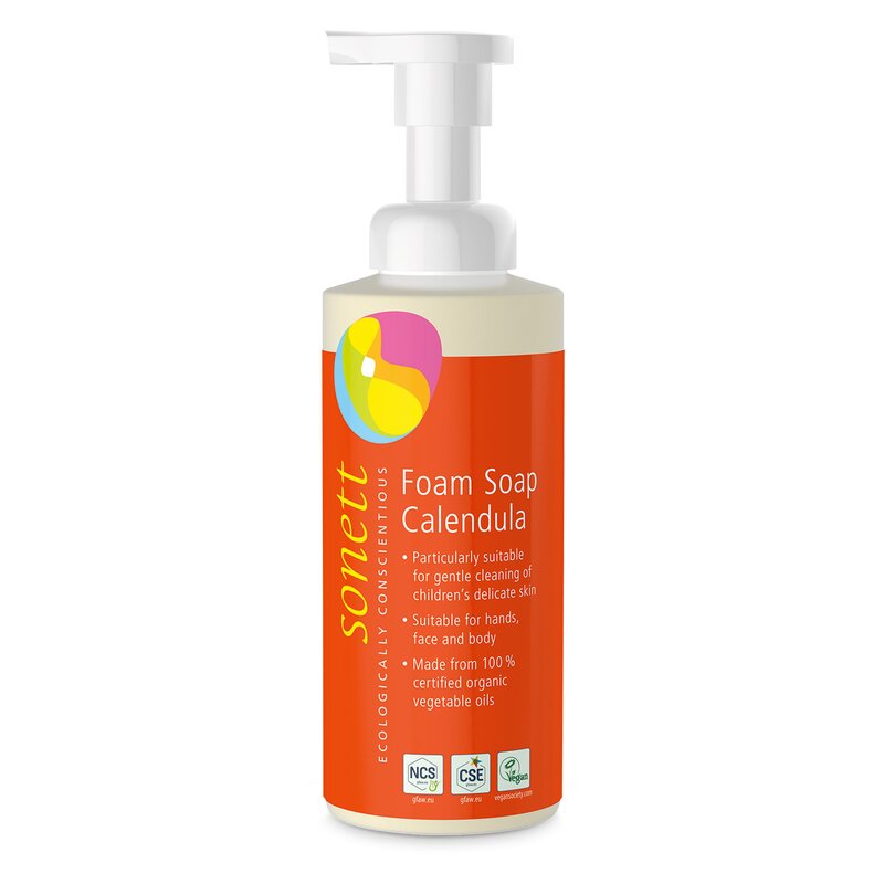 Sapun lichid spumant cu galbenele pentru copii ecologic 200ml Sonett