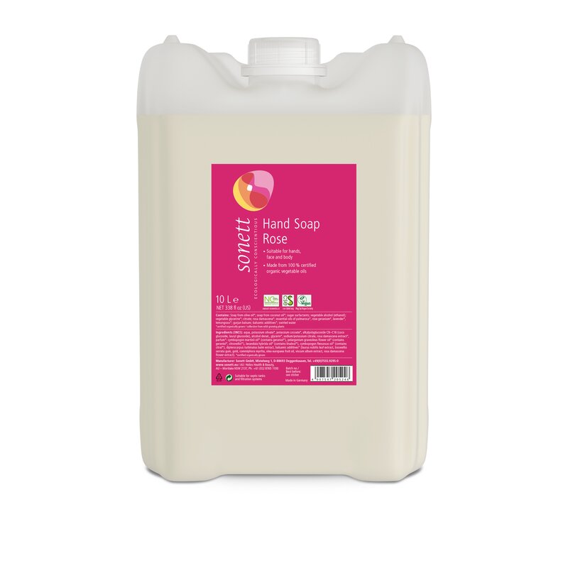 Sapun lichid pentru maini cu trandafir ecologic 10l Sonett
