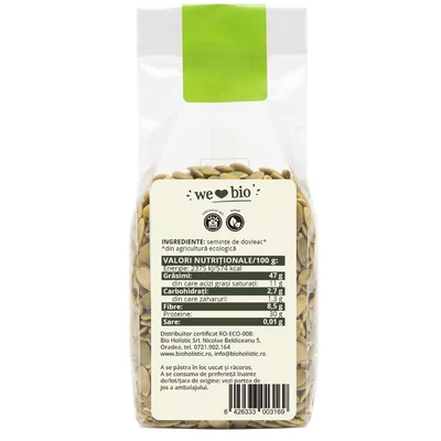 Seminte de dovleac light bio 150g Obio