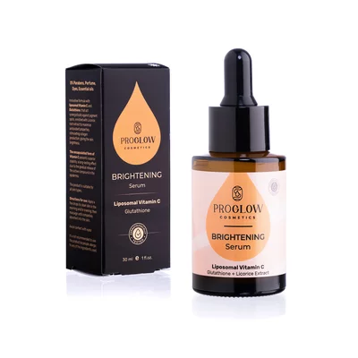 Ser antioxidant, BRIGHTENING Serum cu Vitamina C lipozomala si Glutation, 30ml, ProGlow