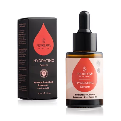 Ser hidratant, HYDRATING Serum cu 4 tipuri de Acid Hialuronic si Exozomi, 30ml, ProGlow