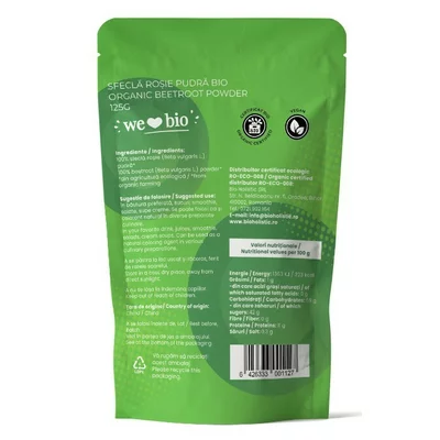 Sfecla rosie pudra bio 125g Obio