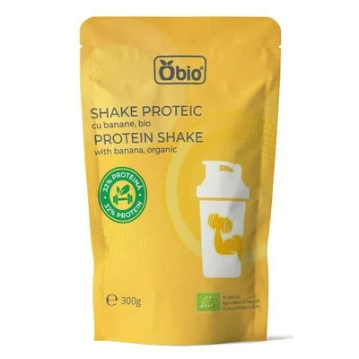 Shake proteic cu banane bio 300g Obio PRET REDUS