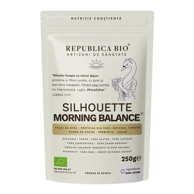 Silhouette Morning Balance, pudra functionala ecologica, FARA GLUTEN, 250g, Republica BIO