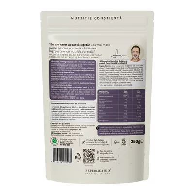 Silhouette Morning Balance, pudra functionala ecologica, FARA GLUTEN, 250g, Republica BIO