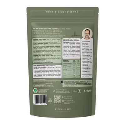 Silhouette Plant Protein, pudra functionala ecologica, FARA GLUTEN, 175g, Republica BIO