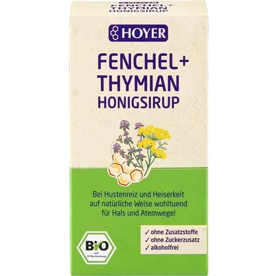 Sirop de miere cu fenicul si cimbru bio 250g Hoyer PRET REDUS