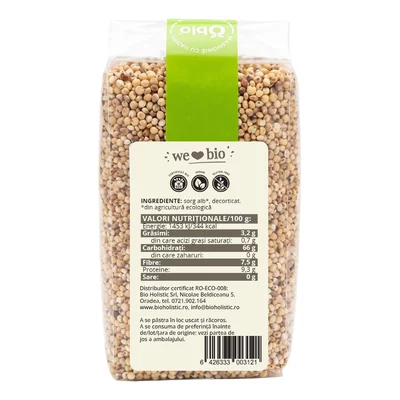 Sorg alb decorticat bio 500g Obio