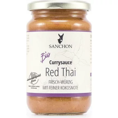 Sos curry rosu thailandez bio 340g Sanchon