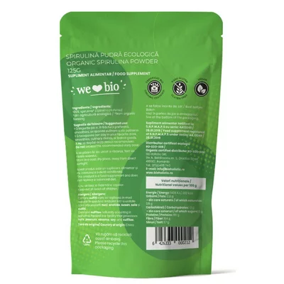 Spirulina pudra bio 125g Obio