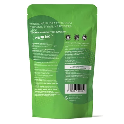 Spirulina pulbere bio 250g Obio