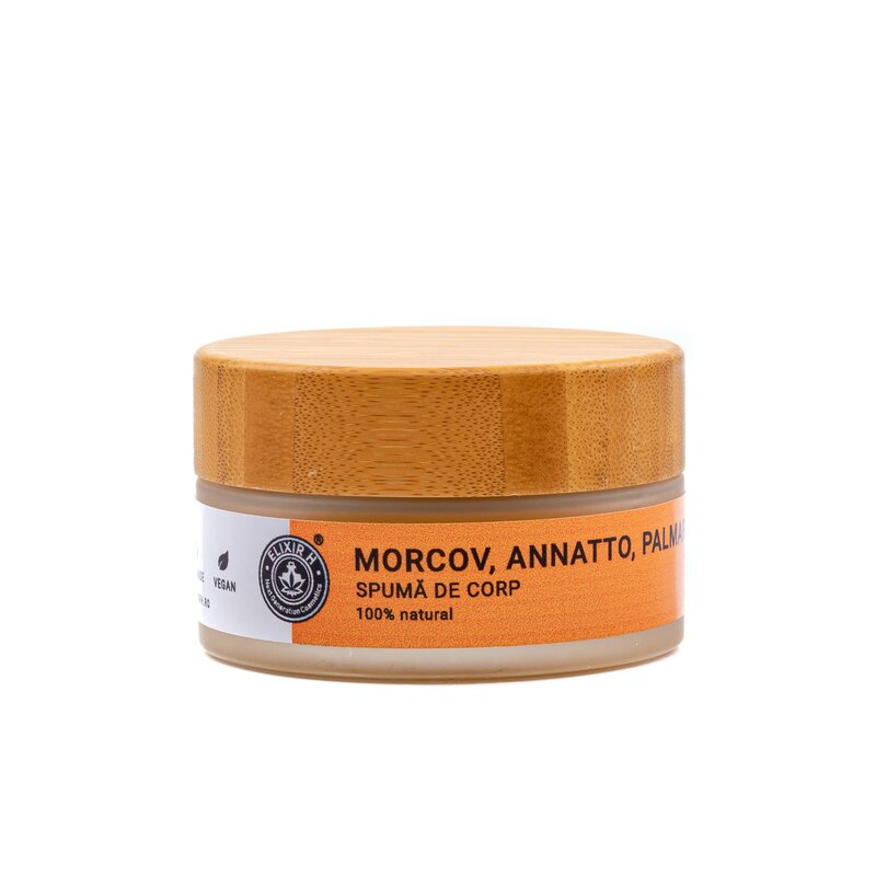Spuma de corp, morcov, annatto, palmarosa, 100ml, elixir h