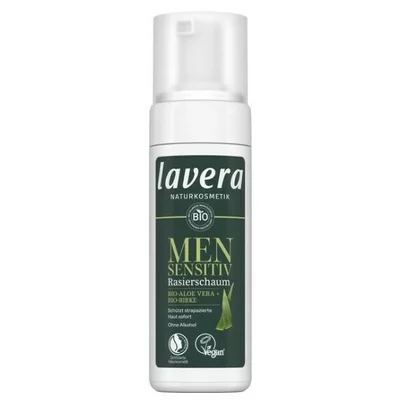 Spuma de ras Men Sensitive cu aloe vera si mesteacan 150ml Lavera