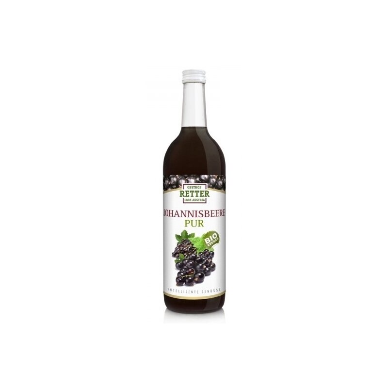 Suc de coacaze negre pur bio, 750ml, retter