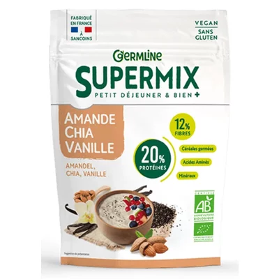 Supermix pentru mic dejun cu migdale, chia si vanilie bio 350g Germline