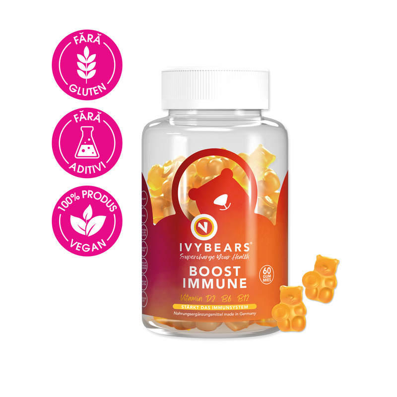 Supliment cu vitamine pentru imunitate, 60 jeleuri, ivy bears boost immune
