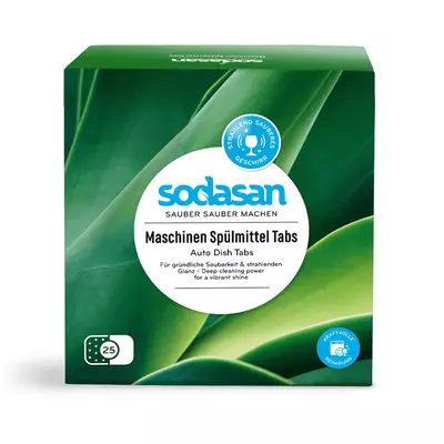 Tablete Detergent Masina Spalat Vase Bio 25 Buc Sodasan