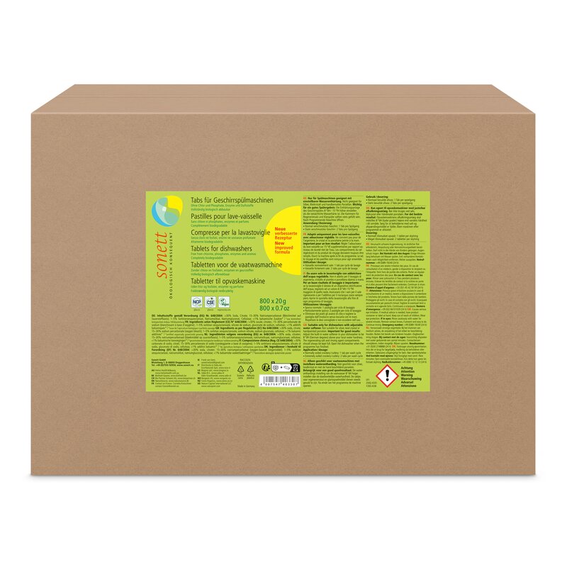 Tablete pentru masina de spalat vase ecologice 800buc x 20g 16kg Sonett