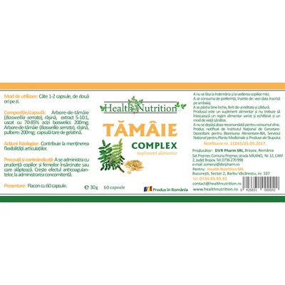 Tamaie complex - Health Nutrition, 60 capsule