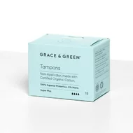 Tampoane din bumbac organic 100% Super Plus (15 buc), Grace and Green-picture