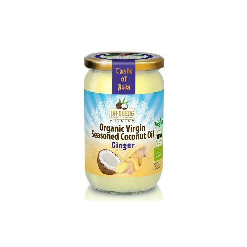 Ulei de cocos condimentat cu ghimbir bio, 190ml dr. goerg