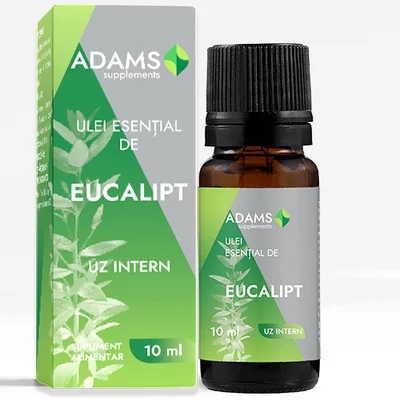 Ulei esential de Eucalipt pentru uz intern, 10ml, Adams Supplements