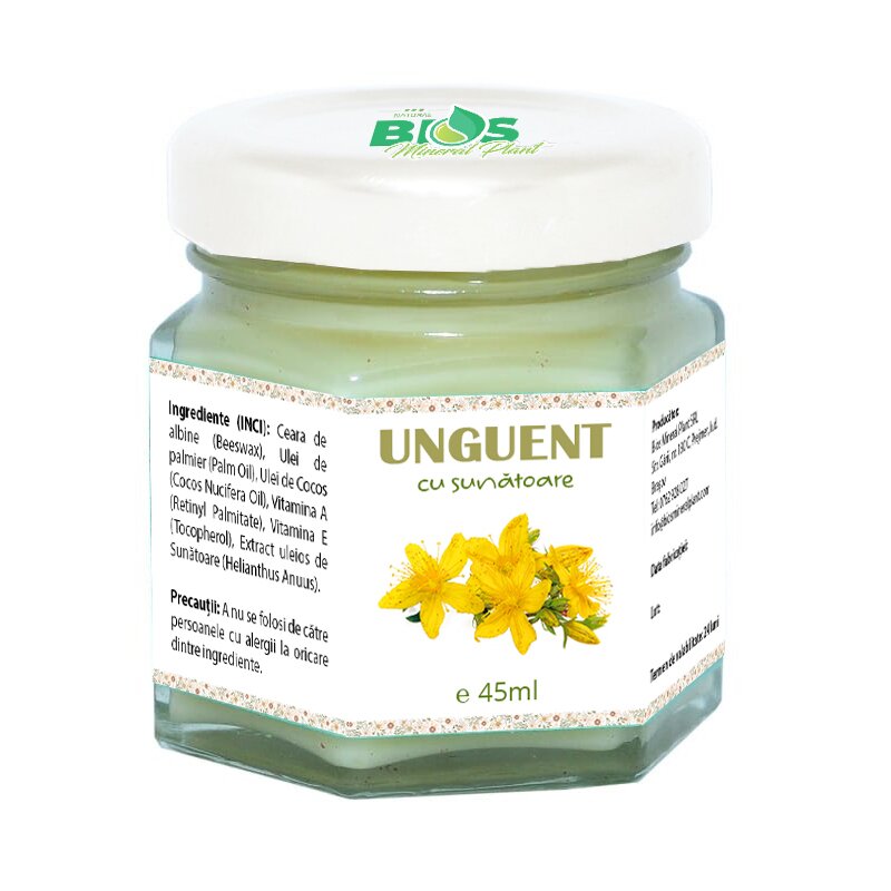 Unguent cu sunatoare, 45 ml, bios mineral plant