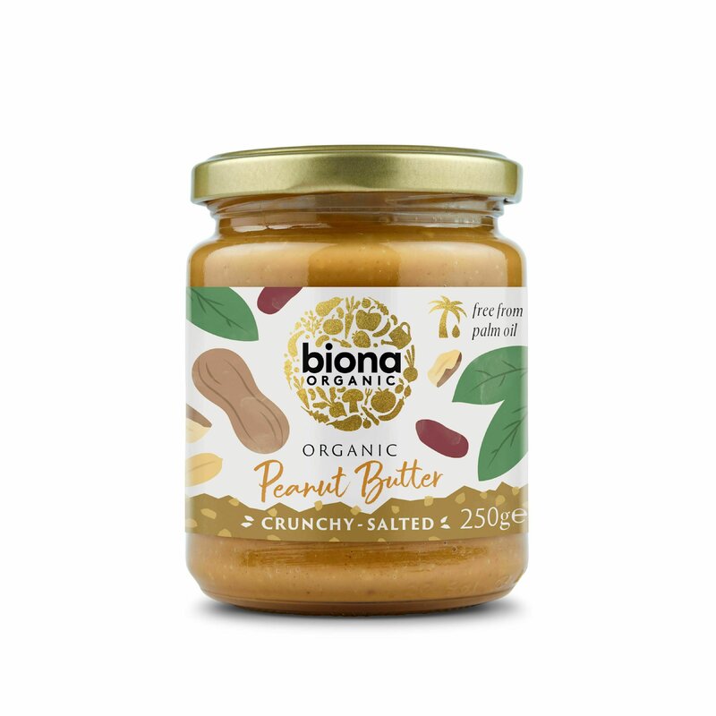 Crema de arahide crunchy cu sare eco, 250g, biona