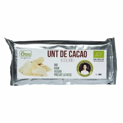 Unt de cacao raw bio, 250g - Obio