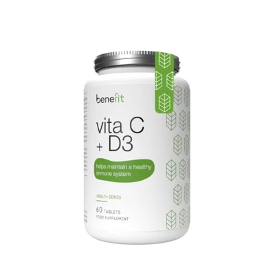 Vita C + D3, 60 Tabs, Vitaminele C + D3 (Health Series), Benefit