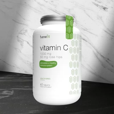 Vitamin C 1000 mg, 60 Tabs, Vitamina C cu macese (Health Series), Benefit