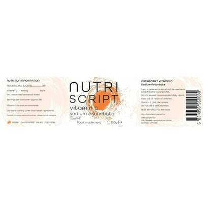 Vitamina C alcalina pulbere 250g Nutriscript