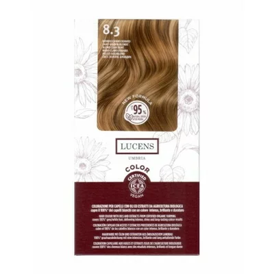 Vopsea de par fara amoniac Blond Deschis Auriu 8.3, Lucens Umbria