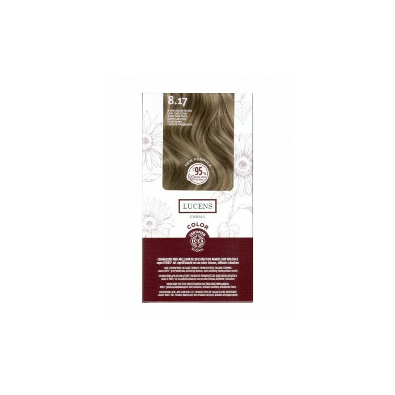 Vopsea de par fara amoniac Blond Deschis Rece 8.17, Lucens Umbria