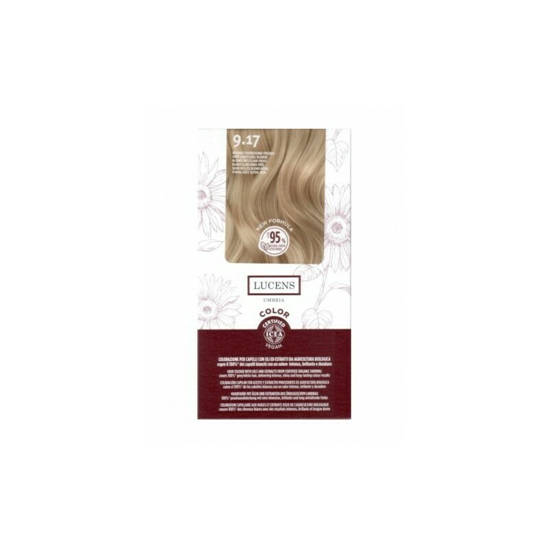 Vopsea de par fara amoniac Blond foarte Deschis Rece 9.17, Lucens Umbria