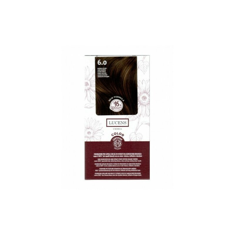 Vopsea de par fara amoniac Blond Inchis 6.0, Lucens Umbria