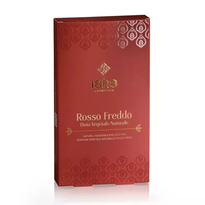 Vopsea de par naturala rosu rece, 100g, Isha PRET REDUS