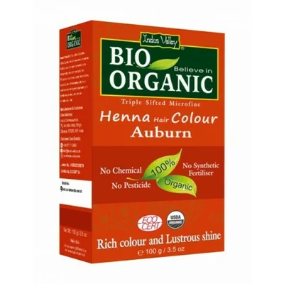 Vopsea Henna Auburn Bio Organic, 100g, Indus Valley