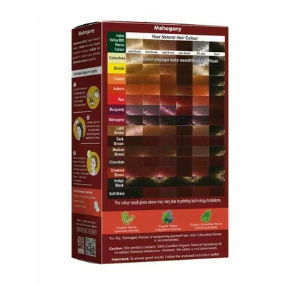 Vopsea Henna Rosu Mahon Bio Organic, 100g, Indus Valley