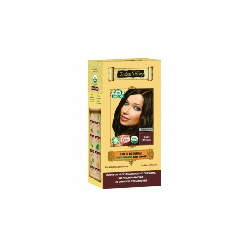 Vopsea Henna Saten Inchis Botanical, 120g, Indus Valley