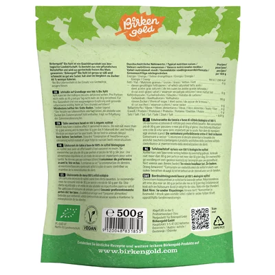 Xylitol din porumb bio 500g Birkengold