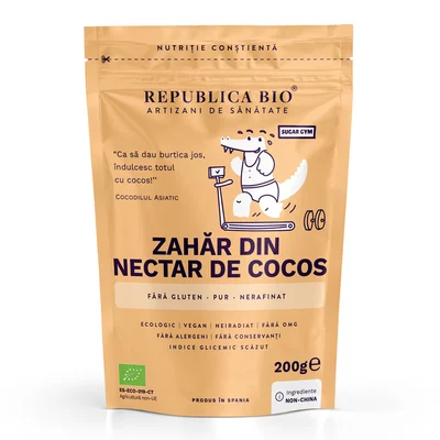 Zahar din nectar de cocos eco - Republica BIO, 200 g
