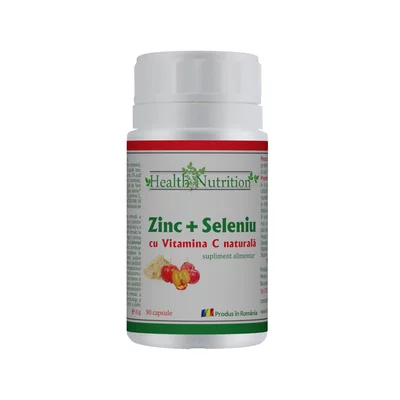 Zinc cu Seleniu si Vitamina C, 90 capsule - Health Nutrition