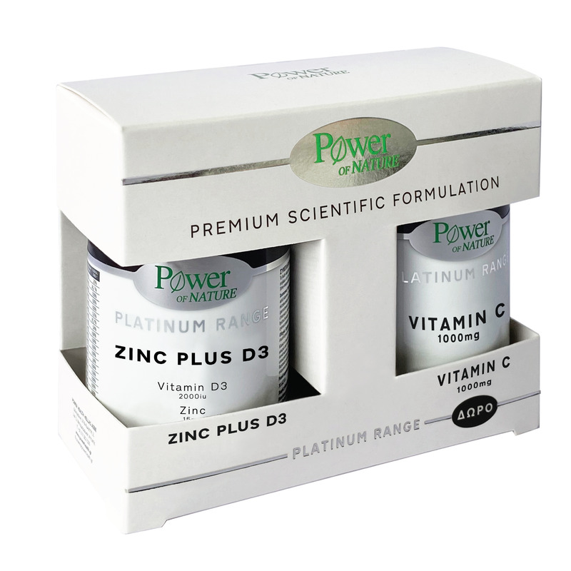 Zinc plus d3 + vitamina c 1000mg, power of nature