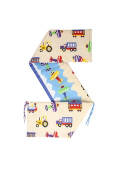 Set 2 aparatoare laterale,180 x 30 cm, masinute crem