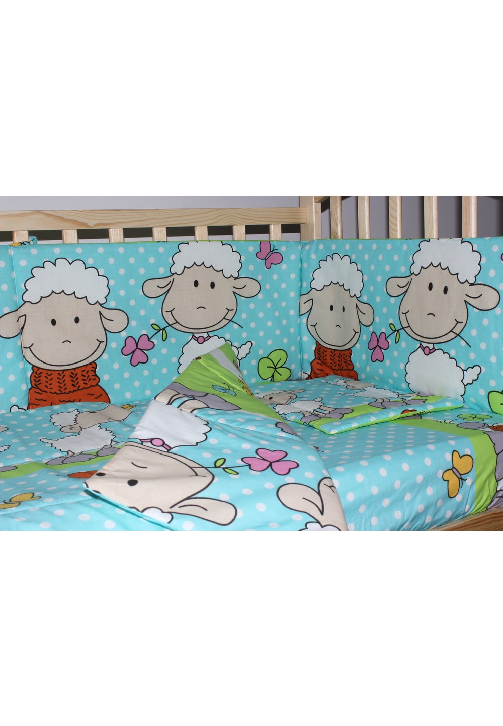Set 2 aparatoare laterala 180 x 30 cm, oite turcoaz