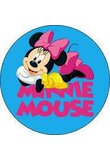 Bentita Minnie Mouse, alba cu dungi roz