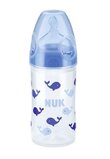 Biberon Nuk, First Choice+, 0-6 luni, 150ml, pestisori, albastru