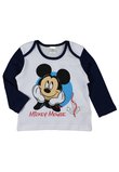 Bluza bebe Mickey alb cu bluemarin
